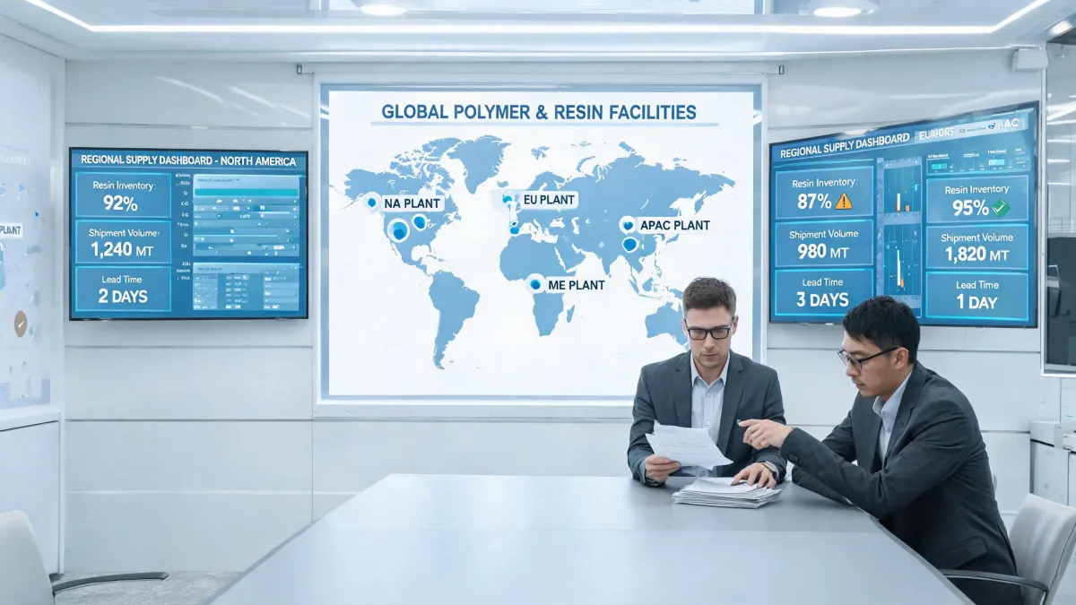 Global chemical plant map wall