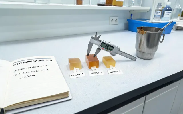 Epoxy resin testing panel